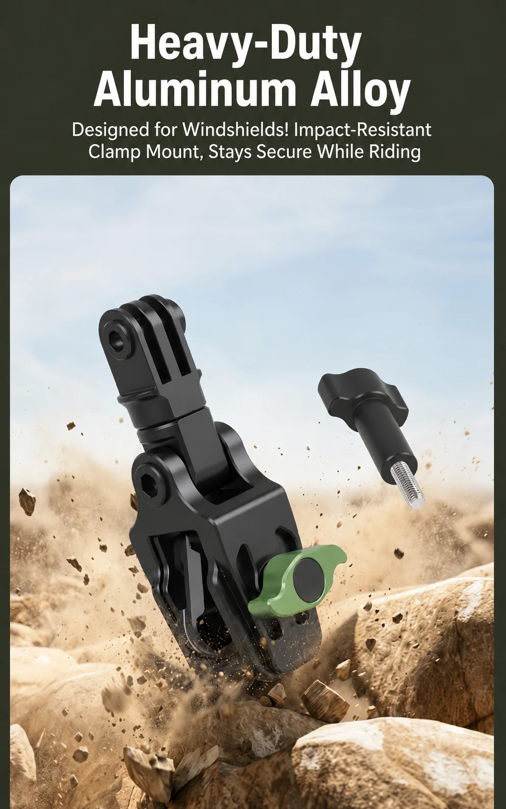 Aluminium-Windschutzscheiben-Clip-Halterung für DJI Osmo Nano/Action 6/5Pro/Pocket 3 4 GoPro/Insta360 X5/GO Ultra/X4 Air Zubehör – Detail 10