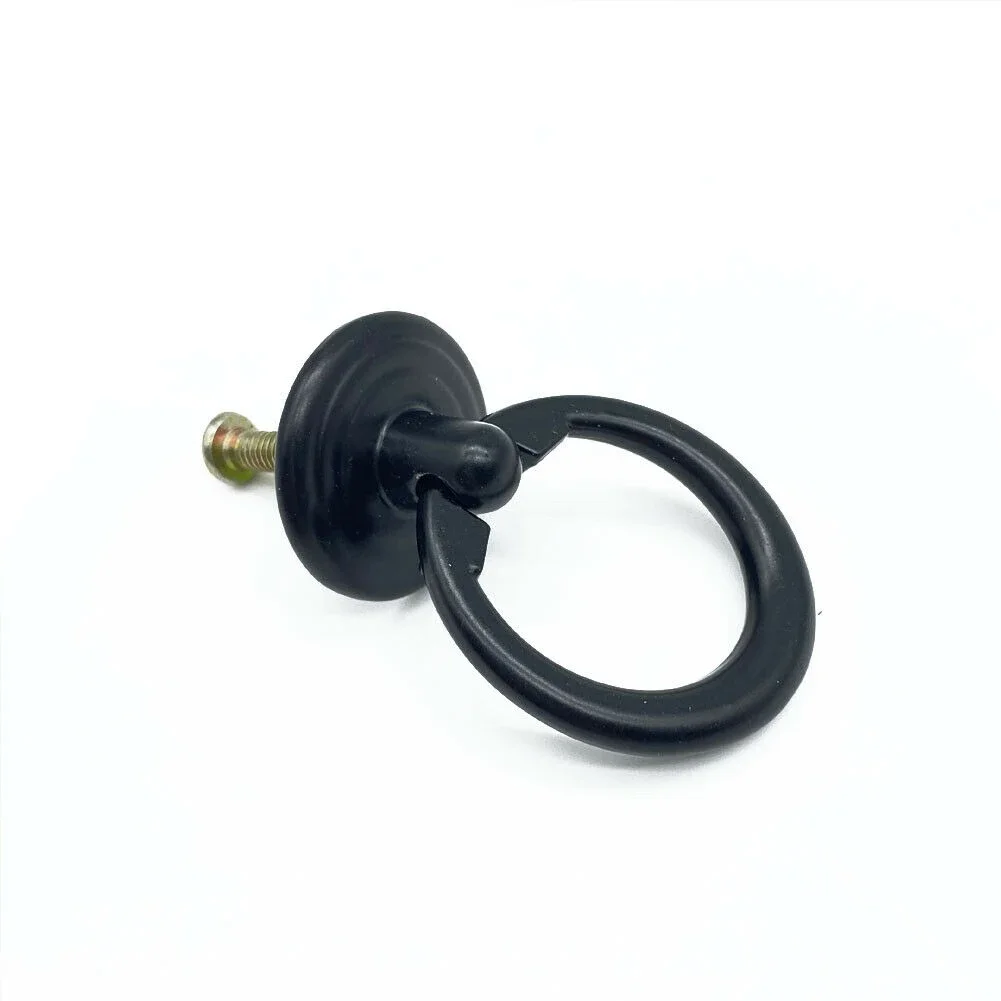 

10 шт. ручек-кольцев из цинкового сплава для шкафов и ящиков, подходят для кухонных шкафов и гардеробов, с винтами.
