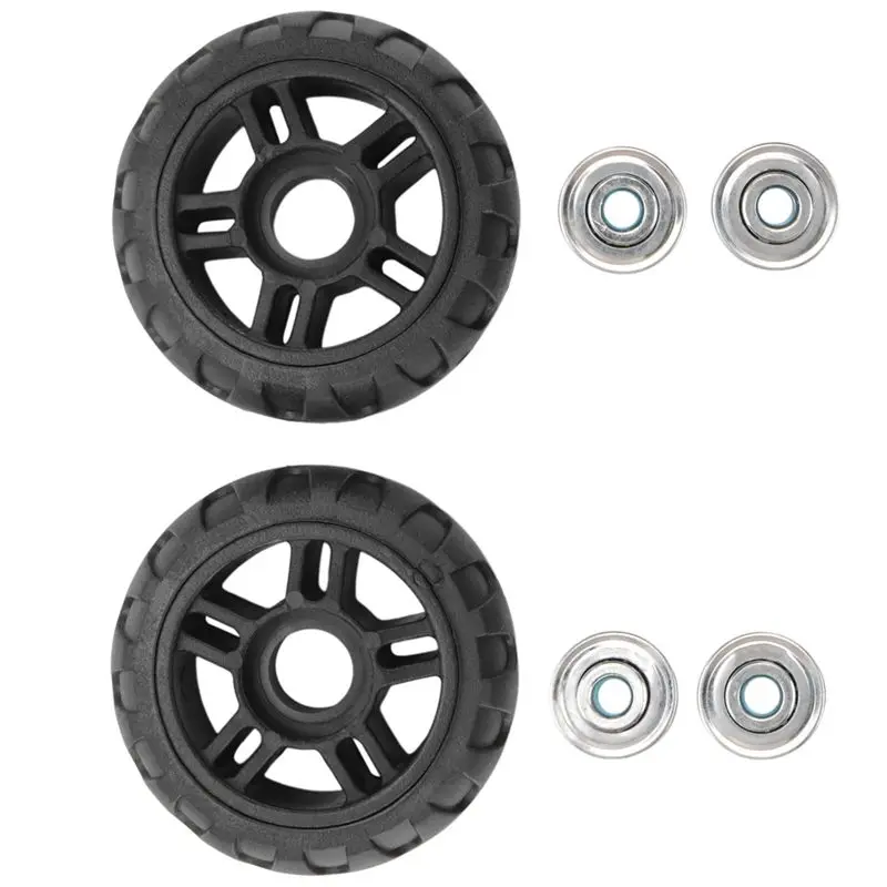 ABUH-Suitcase Wheels 2 Pair Of Luggage Suitcase Replacement Wheels Axles Deluxe Repair Deluxe Repair Tool Casters