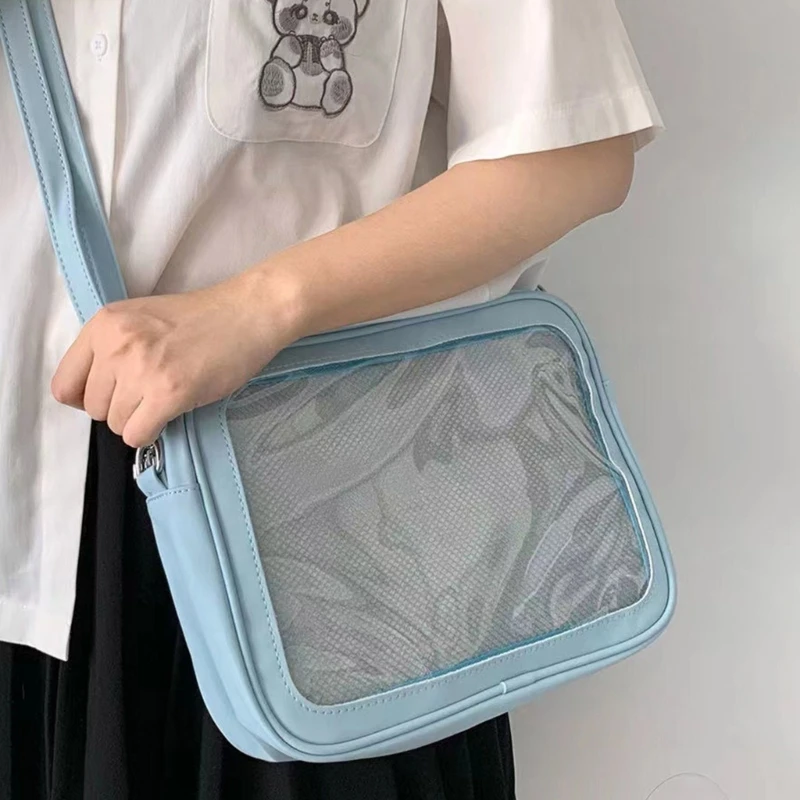 Women Ita Bag Ladies Japanese Shoulder Bag Girls Transparent Crossbody Bag Student Uniform Bag