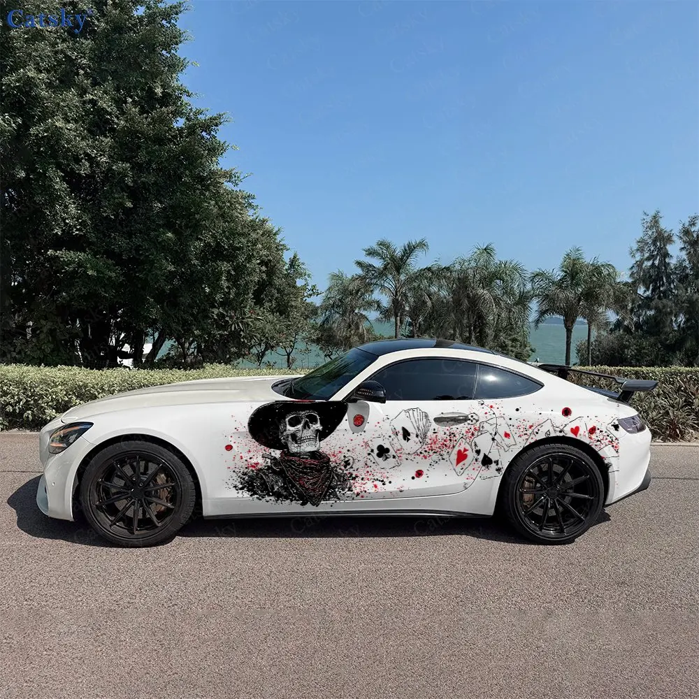 

Card Skeleton Stickers; Car Sticker; Full-body Floral Decoration Covering Scratches; Waterproof Car Sticker Car Vinyl Wraps