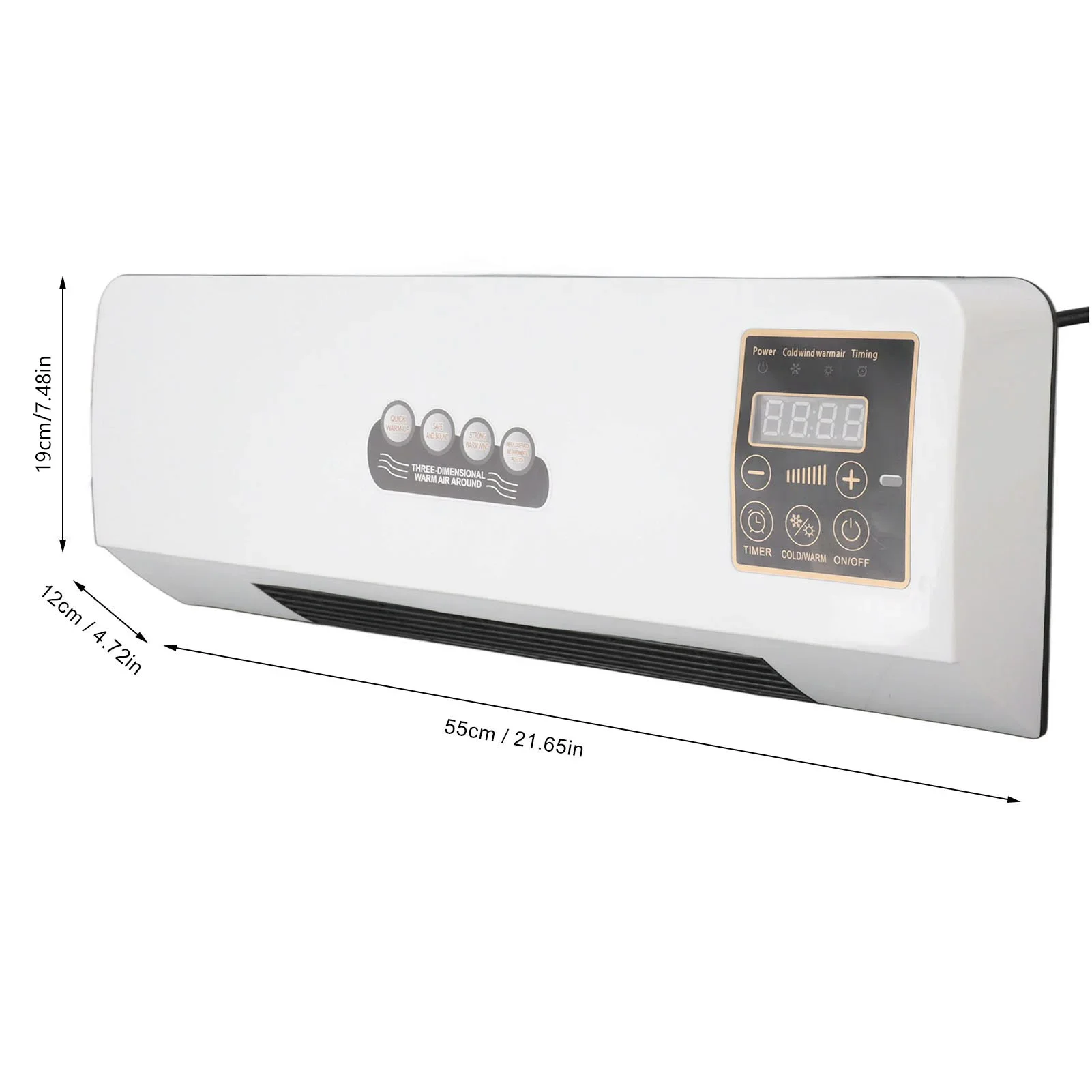 Small Heater Fan Portable Wall Mounted Electric Heater Hot Fan for Bathroom Bedroom Hair clippers Maquina de corte cabelo T Vgr