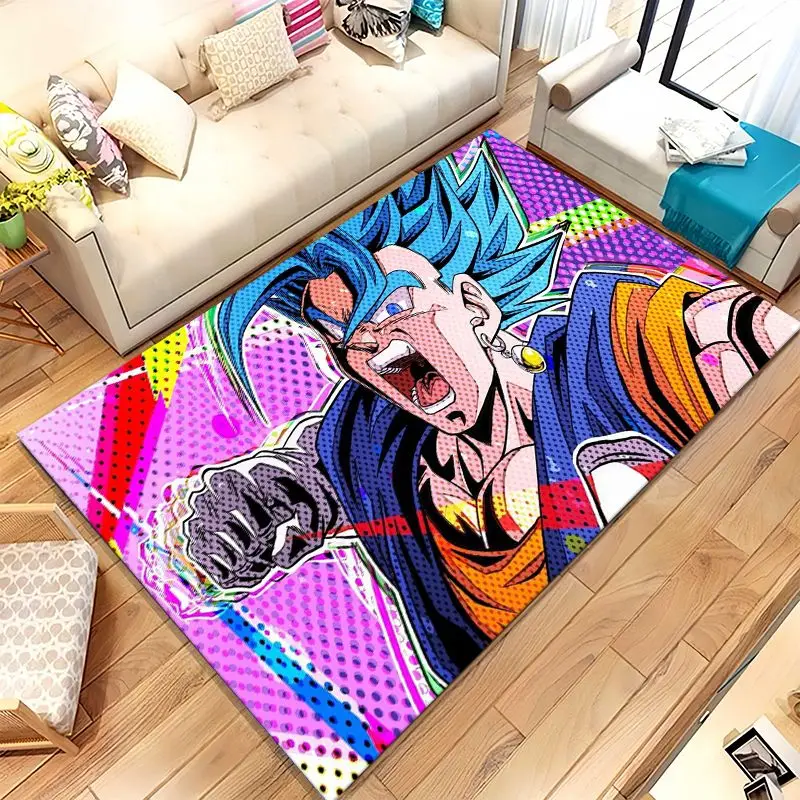 Goku D-Dragon Ball Anime Super Saiyan Non-Slip Large Area Rug for Living Room,Bedroom Playroom Carpet Mat for Sofa,Home Decor