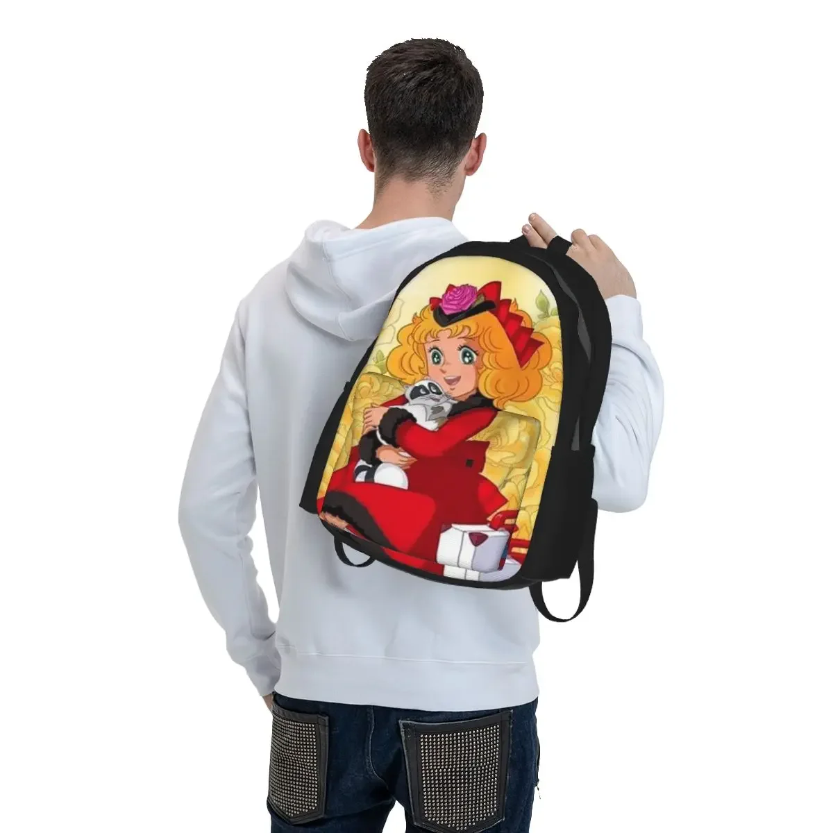 Candy Candy Anime Manga Backpack Boys Girls BookBag Children School Bag Laptop Shoulder Bags for Men Women