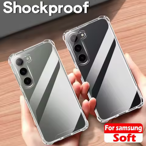 Shockproof Clear Silicone Case For Samsung A15 A25 A35 A54 A14 A04 A53 A73 A33 A23 A13 A52 A32 S8 S9 S10 S20 S21 S23 S22 Bumper