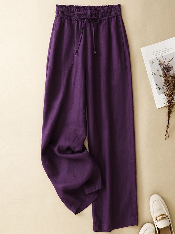 

High Waist Wide Leg Pants Women's Casual Artistic Korean Japanese Style Spring Summer Fashionable Loose Fit Trousers