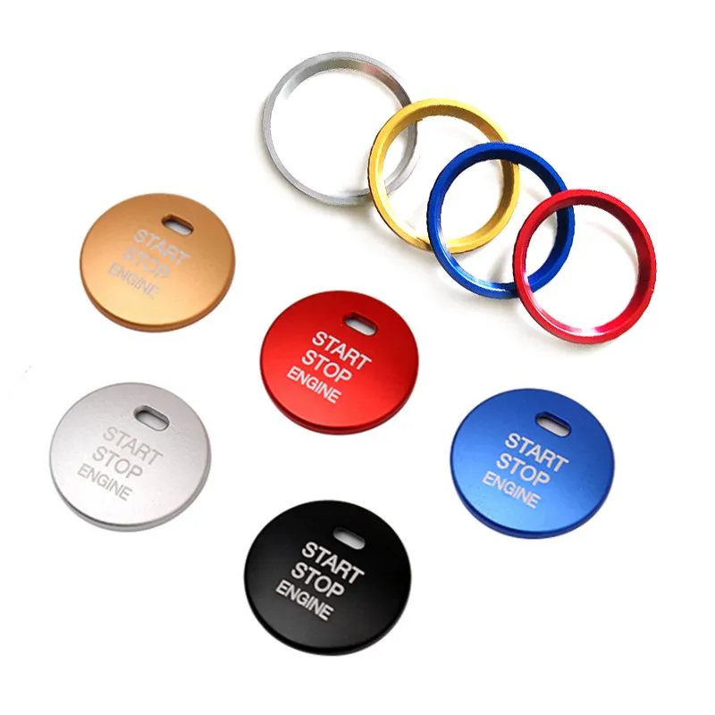 Car Aluminum Alloy Engine Start Stop Button Ring Cover Protective Trim For Mazda 3 Axela CX-3 CX-4 CX-5