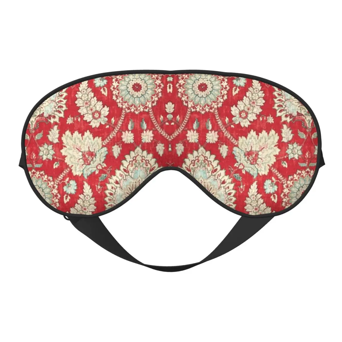 

Floral Tapestry Bold Gold Moroccan Style Soft Travel Eye Masks Two Side Blindfold Boho Ethnic Floral Block Out Light Eye Patch