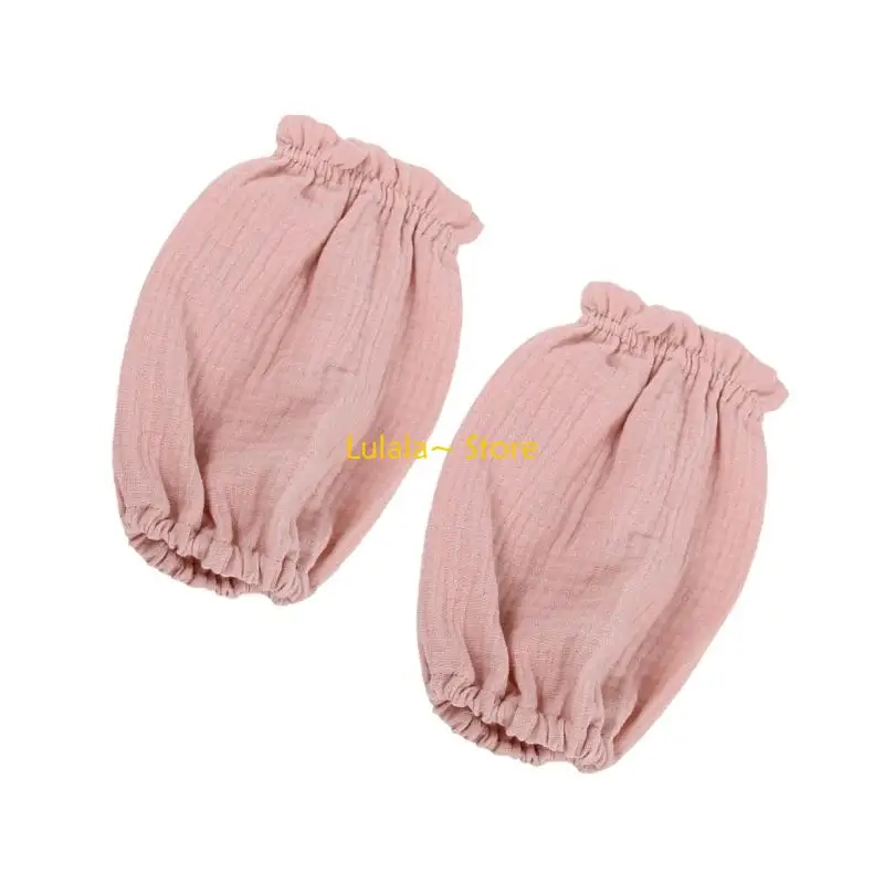 Y4QA Colorful Kids Arm Sleeve Guards Stretchy Cuffs Opening Soft Fabric Nursery School Art
