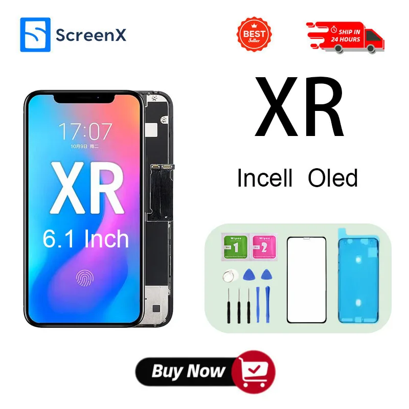 ScreenX For Iphone XR Screen Replacement  6.1 Inch LCD Display 3D Touch Screen Digitizer Frame Full Assembly With Repair Tools