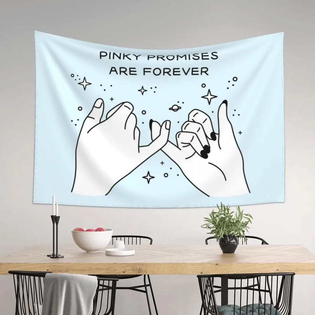 

Pinky Promises Are Forever Tapestry Wall Deco Hanging Wall Home Decorating Luxury Living Room Decoration Tapestry