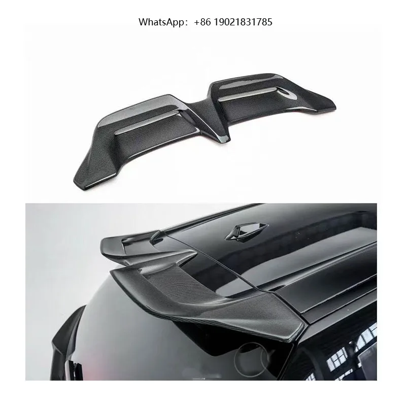 For  XM AE Dry Carbon Fiber Ducktail Rear Bumper Spoiler with Rear Wing-New Exhaust Bolt-On Installation