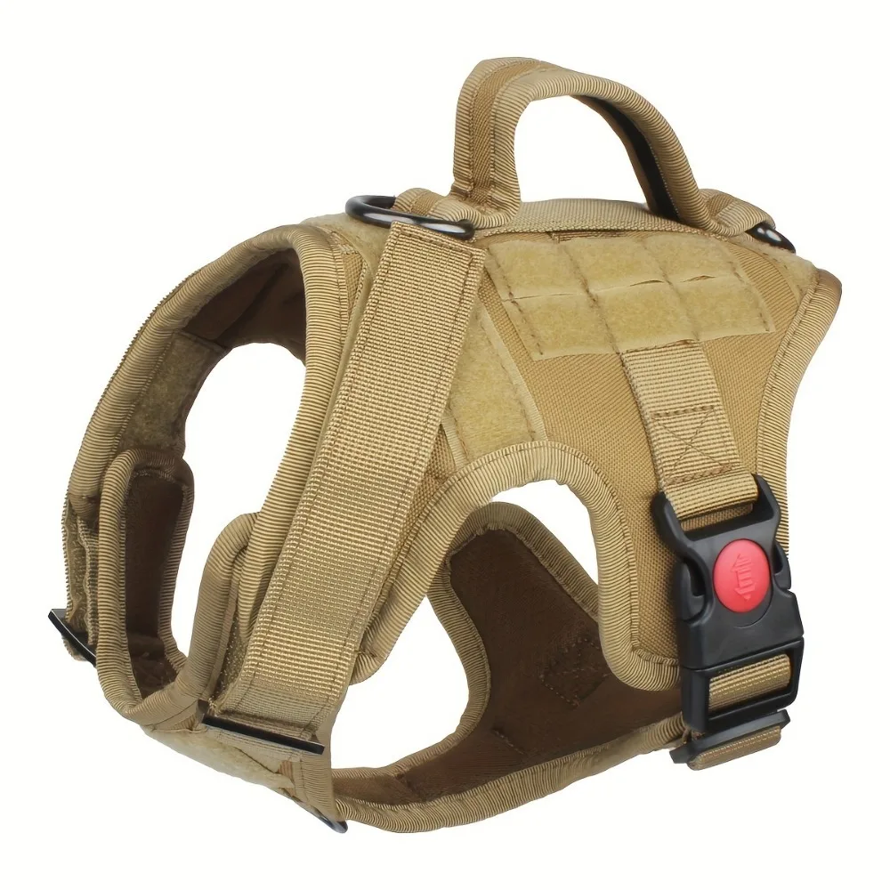 Tactical Dog Vest with Adjustable Straps, Breathable Polyester Outdoor Training Suitable Across all dog Can only be washed hand