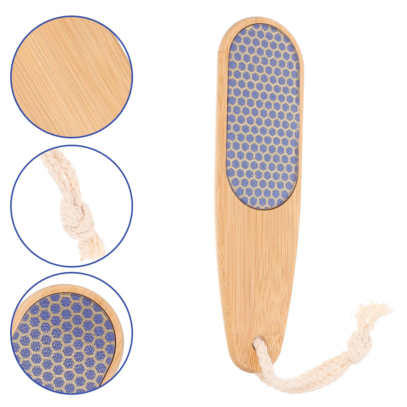 Foot File for Calluses and Dead Skin Removal – Wooden Handle Pedicure Tool for Smooth Feet Care