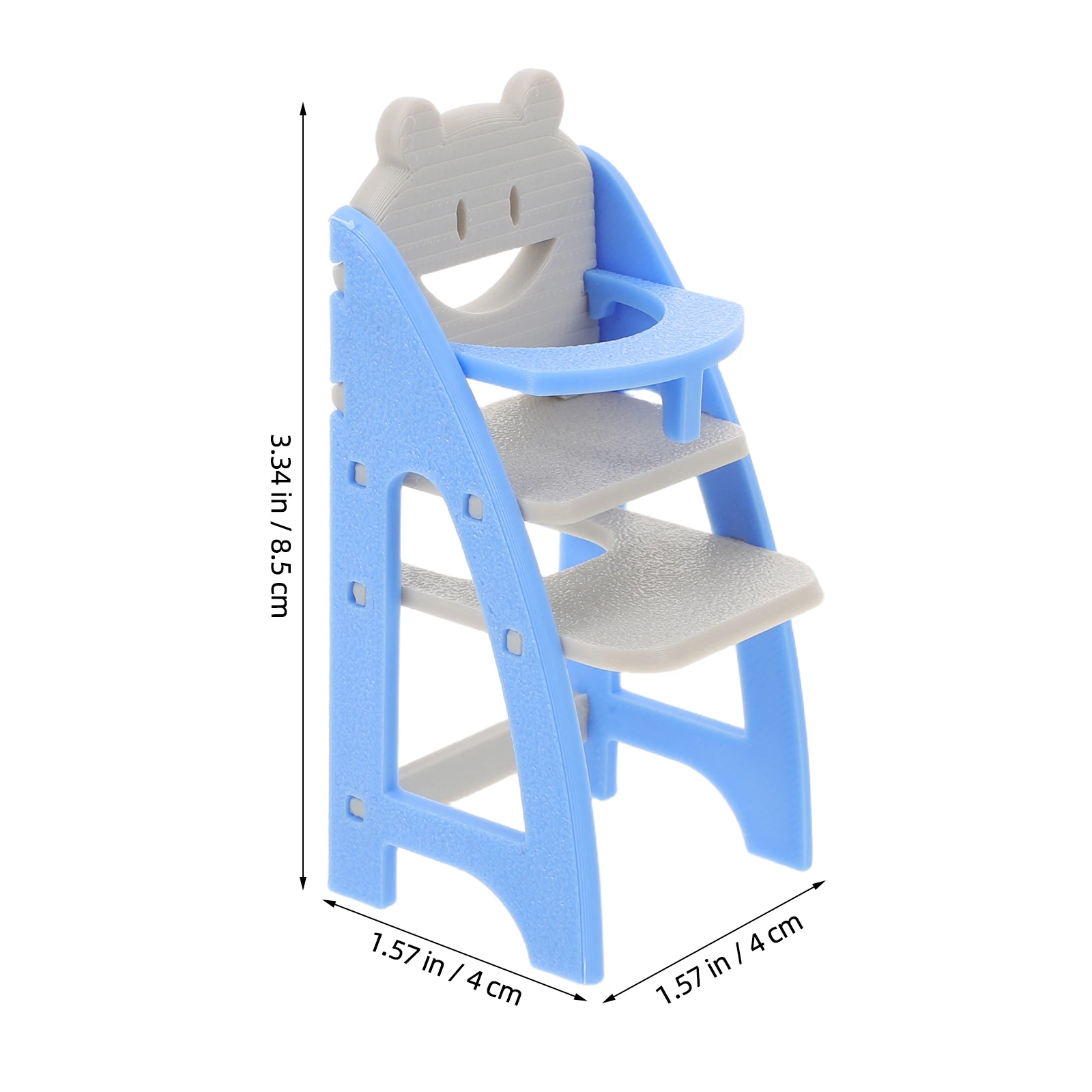 1 pz Seggiolone realistico per bambini Scala 1:12 Sedia per casa delle bambole in miniatura Fai finta di giocare Mobili da pranzo Mini accessorio per mobili