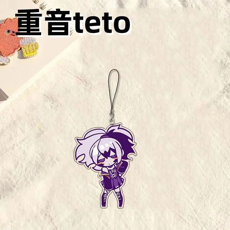 Hatsune Miku Akzent Teto periphere Handykette Auto Schlüsselanhänger Anime Acryl Anhänger Puppenspielzeug Mädchen Halloween Geschenk – Detail 4