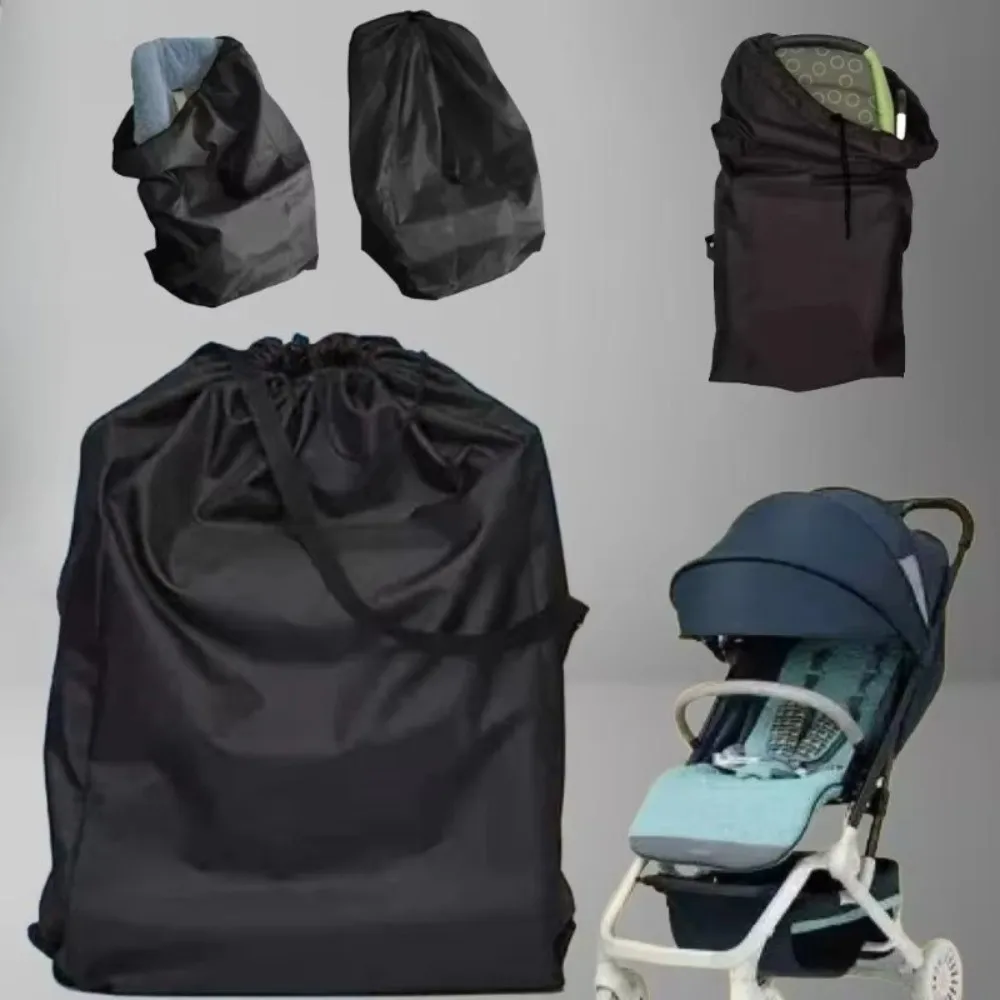 Universal Dustproof Baby Stroller Storage Bag Travel Versatile Gate Check Bag Black Walker Pram Cover For Airplane Transport