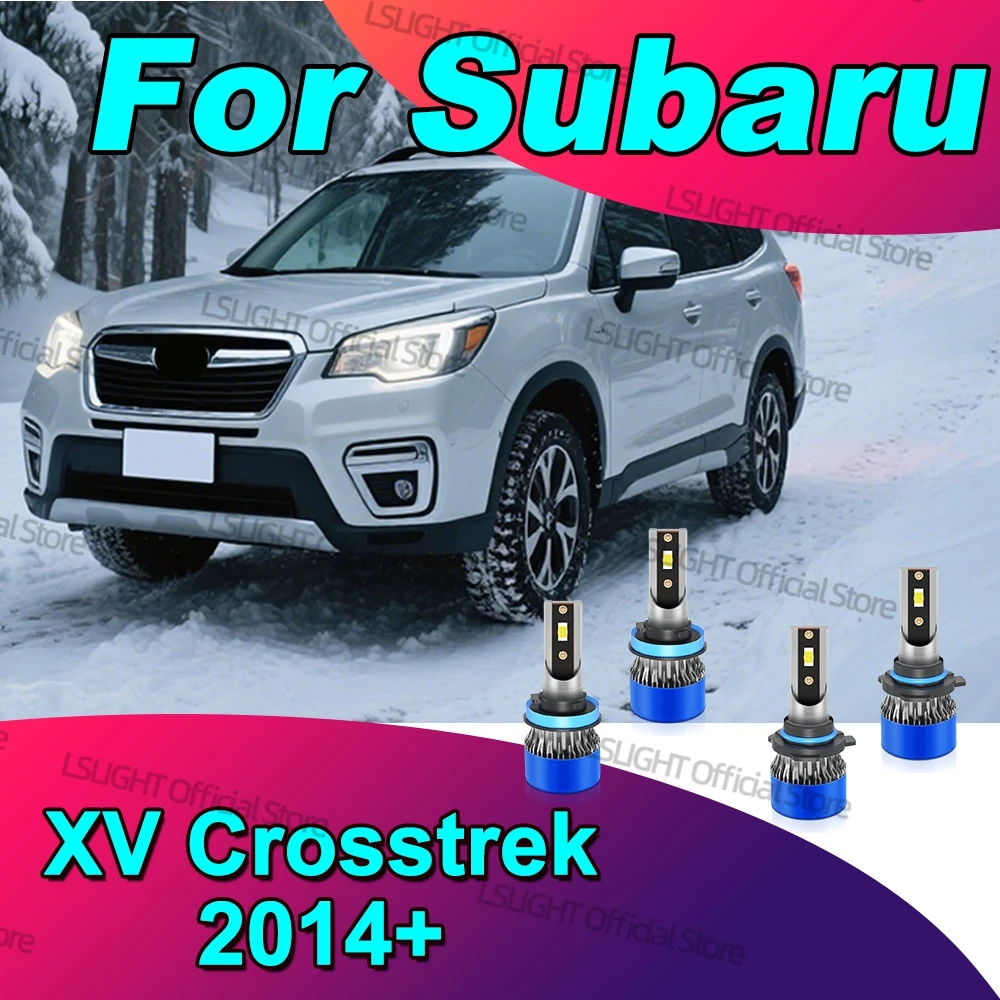 

2/4x For Subaru XV Crosstrek 2014-2023 High Low Beam Headlights 6000K White Two Sided 3570 CSP Head Lamp Bulbs 12V Kit