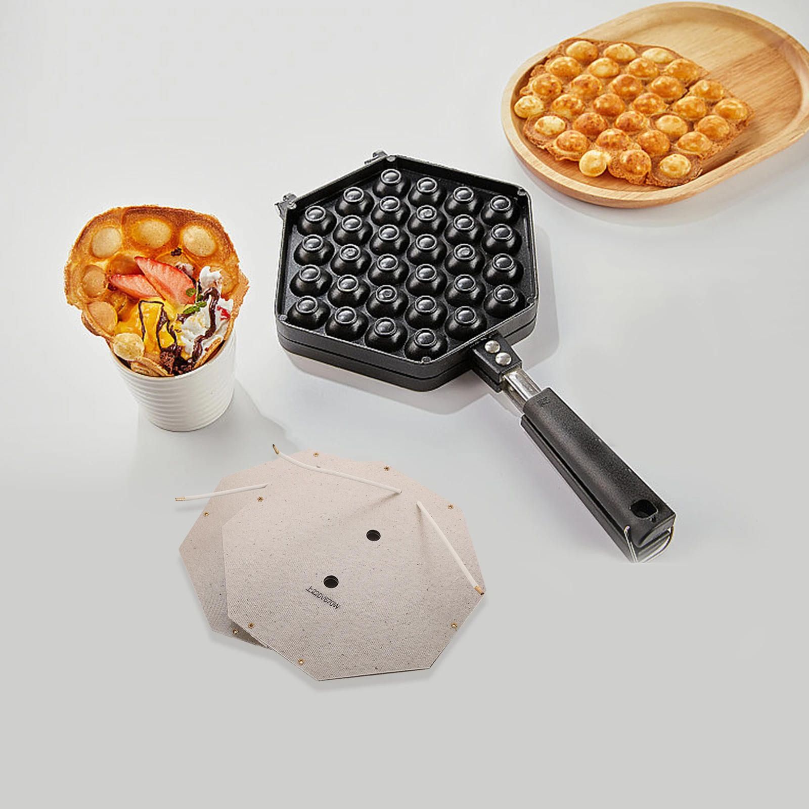 

Heating Plate Removable Conducting Transfer Waffles Electric Hot Mica Conduction Metal