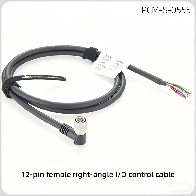 

12-pin Female Right-Angle I/O Control Cable; Industrial Camera GPIO Trigger Cable; Machine Vision Signal Connection Cable