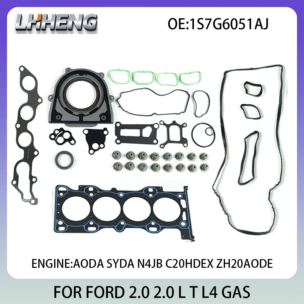 محرك كامل إصلاح مجموعات ربط السيراميك الارضي إعادة بناء مجموعة 2.0 2.0 L T L4 الغاز لفورد C-MAX فييستا التركيز 00-15 1S7G6051AH 1S7G6051AJ