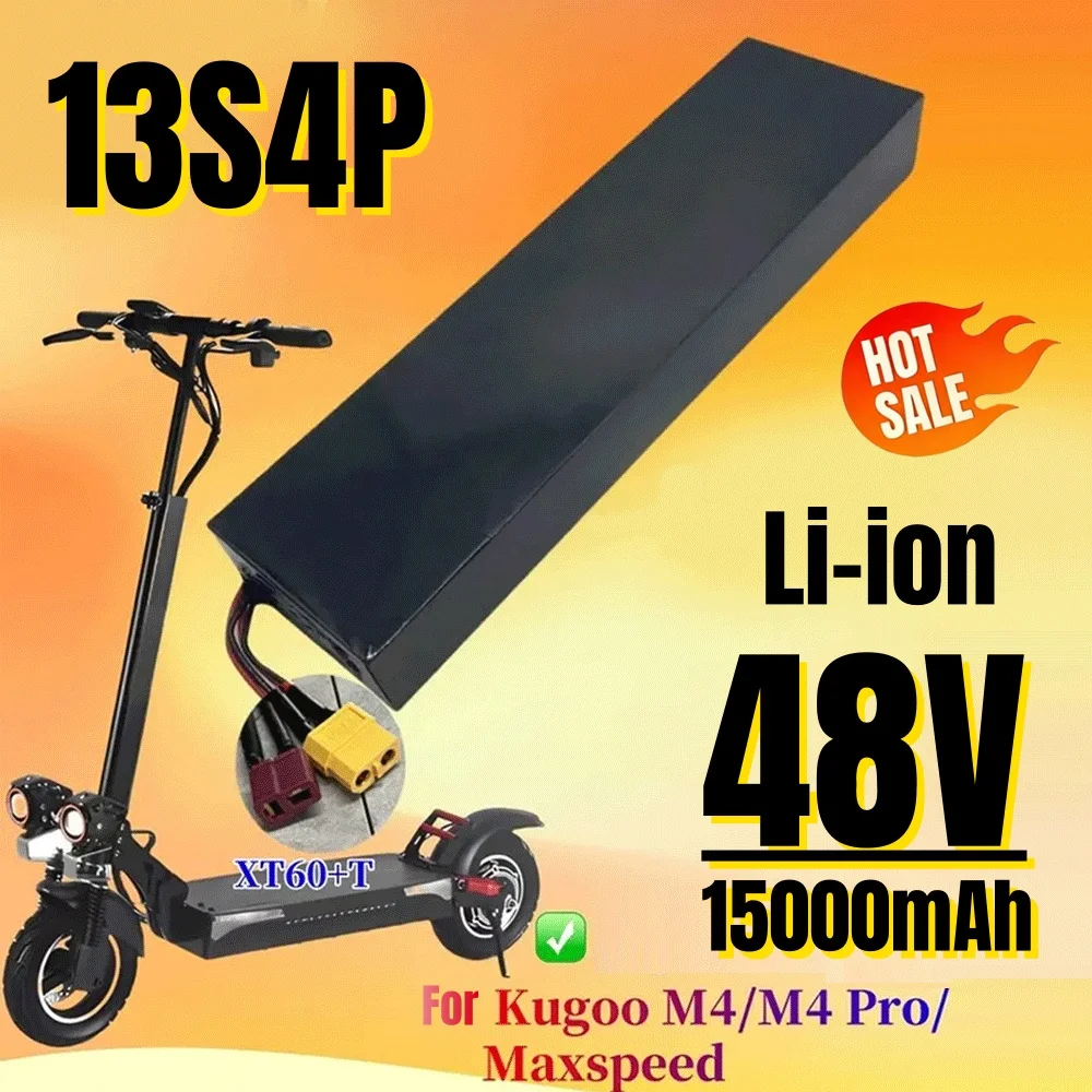 

✅ 48V 13S4P 15000mAh electric scooters Li-ion battery, built-in BMS protection system, Kugoo M4/M4Pro/MaxSpeed series battery