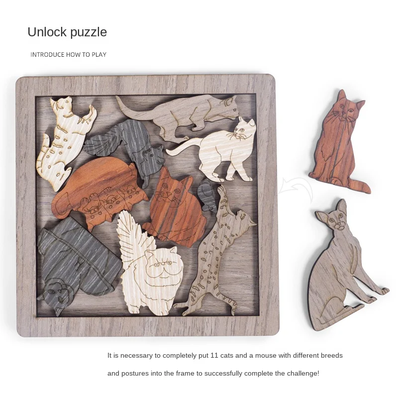 Puzzle en bois de niveau 10 pour enfants et adultes, jouets de décryptage Brainy, Enfer, Super High Difficulty