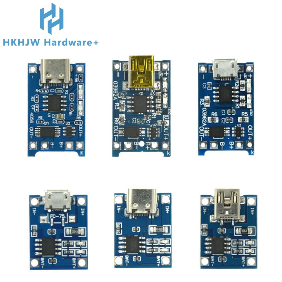 5V 1A Micro USB 18650 tipo-c batteria al litio scheda di ricarica modulo caricabatterie protezione doppia funzione TP4056 18650