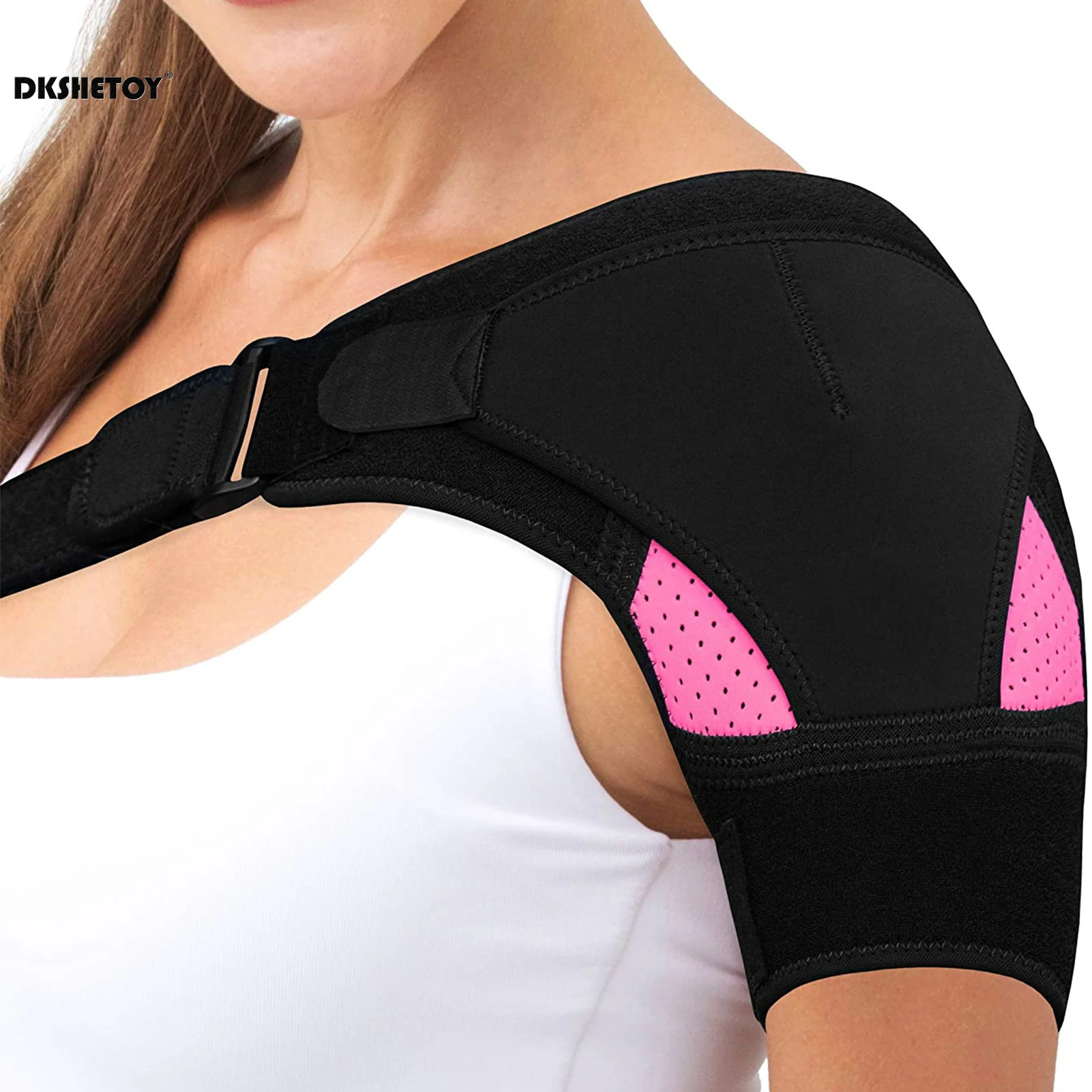 Adjustable Shoulder Brace for Men Women Support Sleeve Wrap for AC Joint Upper Arm Rotator Cuff Dislocated Sholder Relieve