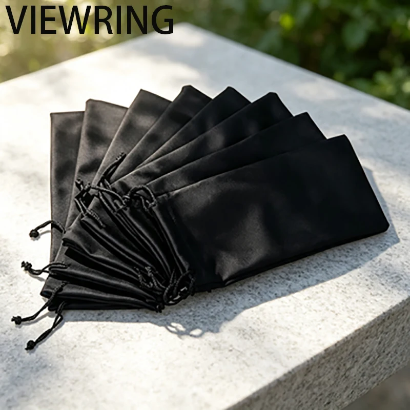 Soft Microfiber Drawstring Glasses Bag Portable Dustproof Sunglasses Storage Pouch Protective Eyewear Pocket For Reading Glasses