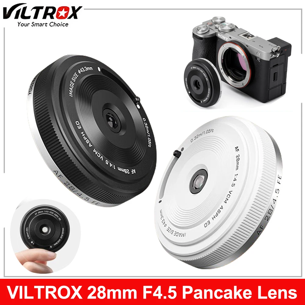 Viltrox AF 28 مللي متر F4.5 إطار كامل التركيز التلقائي فطيرة عدسة ريترو رقيقة جدا لسوني E جبل a7cr a7cii a6700 zv-e100 a6600 فوجي X
