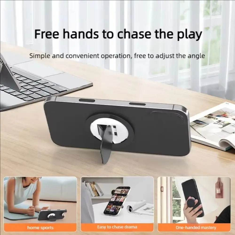 Geschenke Tragbarer magnetischer Handyhalter Drehbare Multifunktions-Handyhalter Klappring Handy-Rack