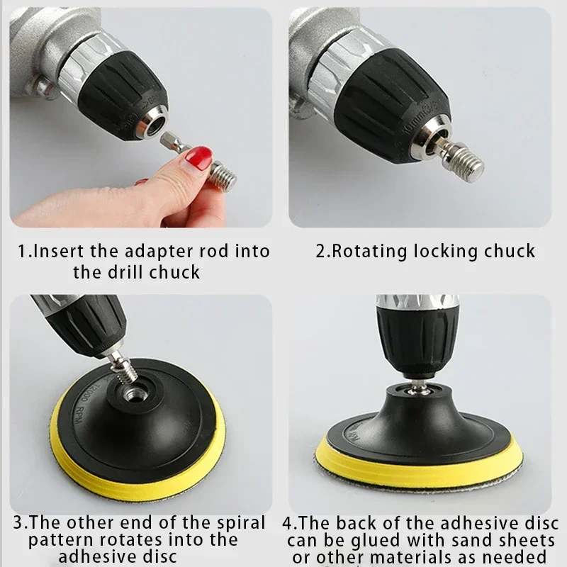 3pcs M14/M10 Thread Interfaces Connection Adapter Polisher Conversion Connection Adapter Different Thread Conversion Accessories
