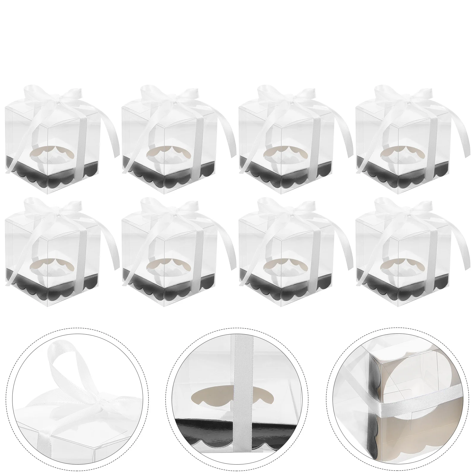 

12 Pcs Souvenir Packaging Box Dessert Containers Case Packing Party Favors Pvc Gift Wrapping Boxes Marriage Holder Clear for