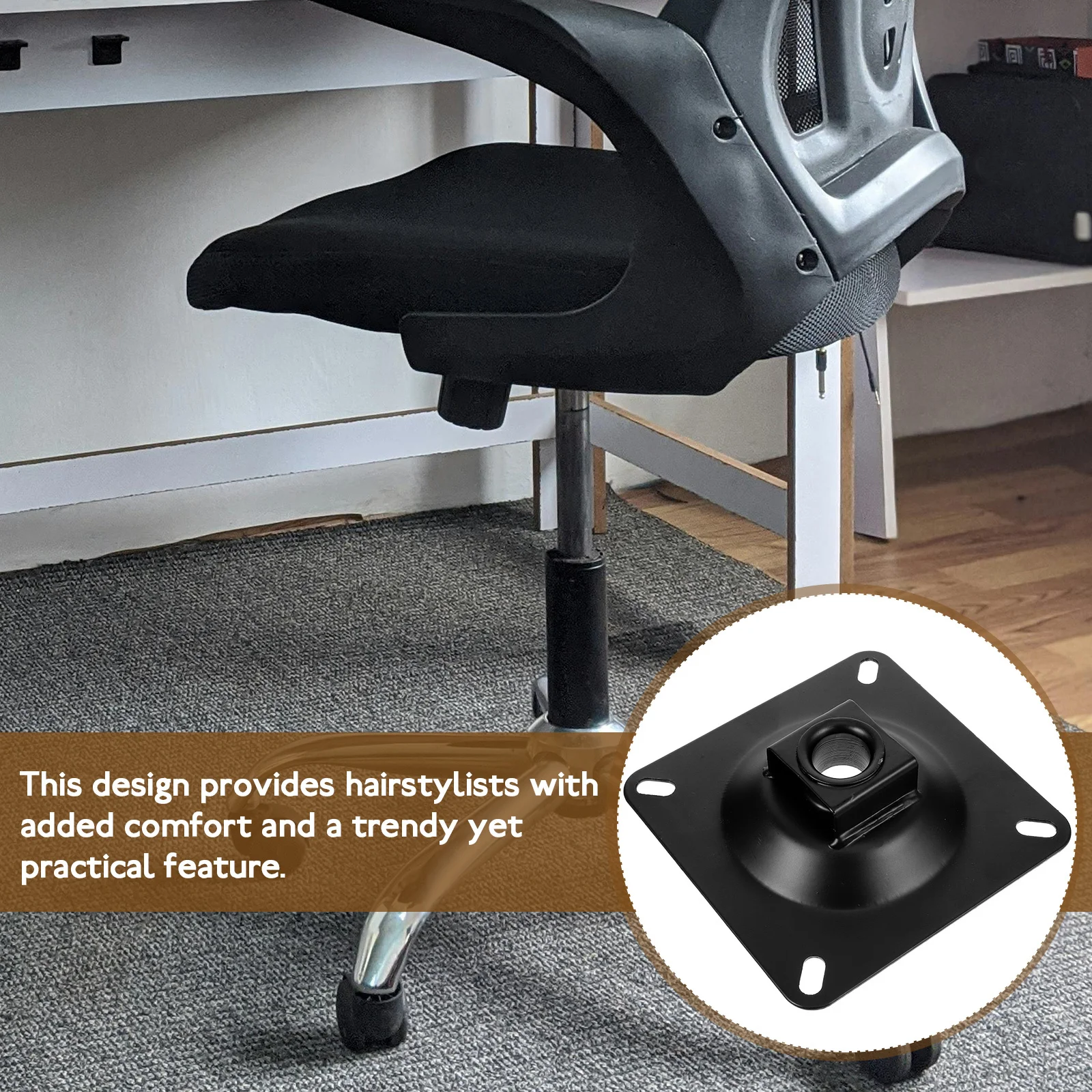 

Sturdy Heavy Duty Barber Chair Replacement Swivel Base Durable Iron Salon Chair Connector Universal Chassis Repair Part For