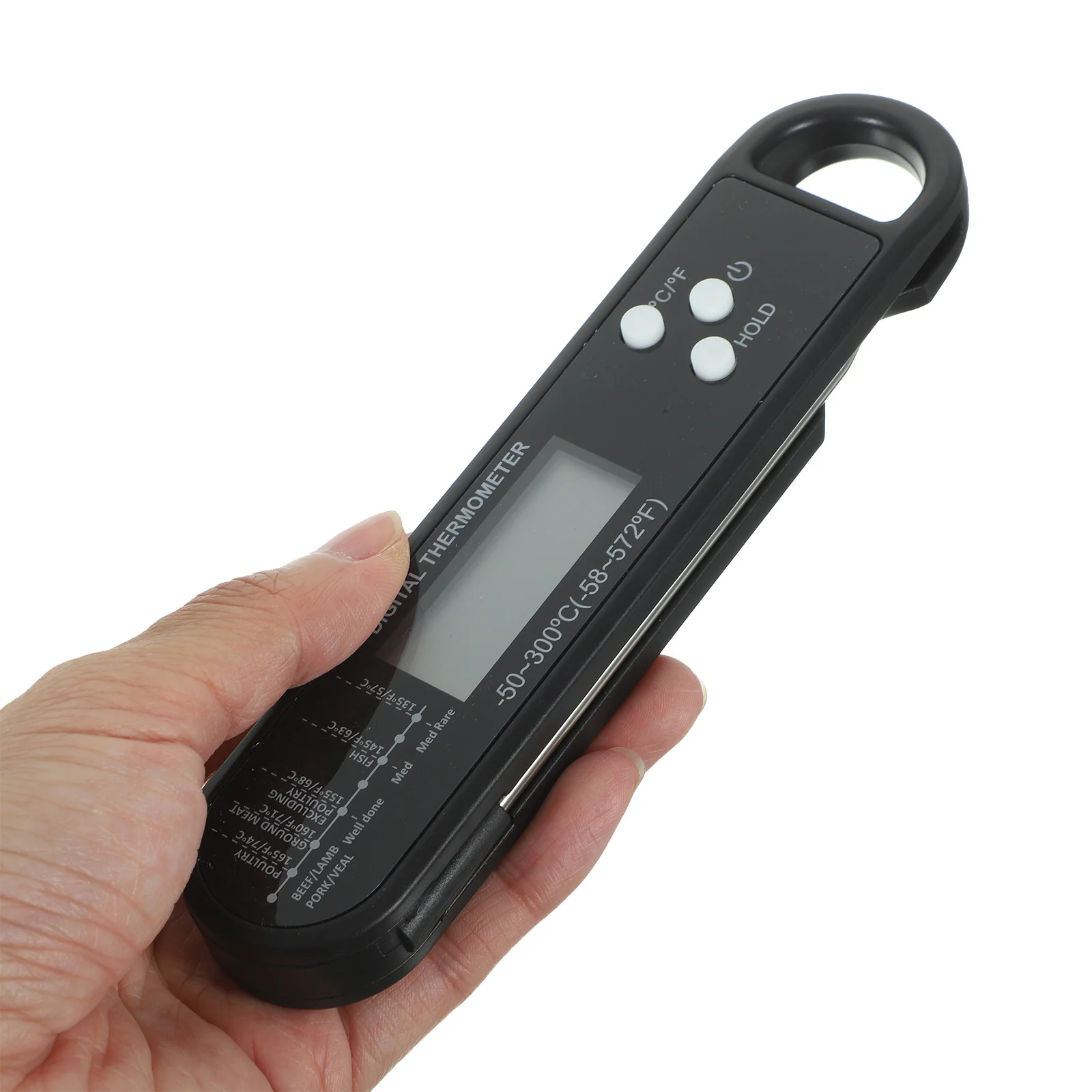 

Digital Meat Thermometer Folding Bbq Probe Stainless Steel Cooking Thermometer Instant Read Food Temperature Measurer