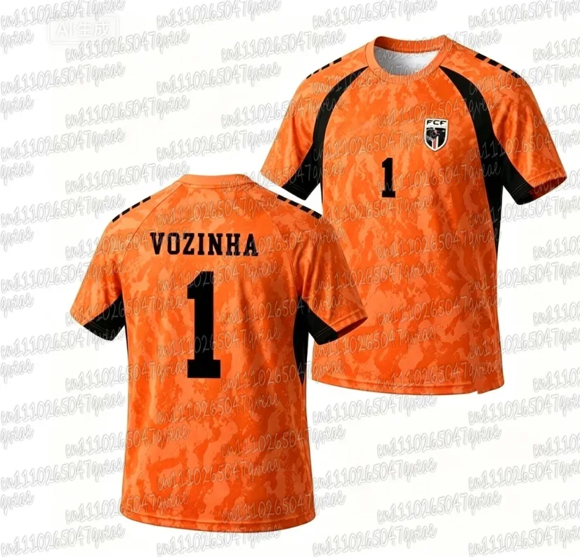 3D Printed Cape Verde No.1 Goalkeeper Jersey for Both Men and Women Featuring Quick Drying & Breathable Parent-child Sportswear