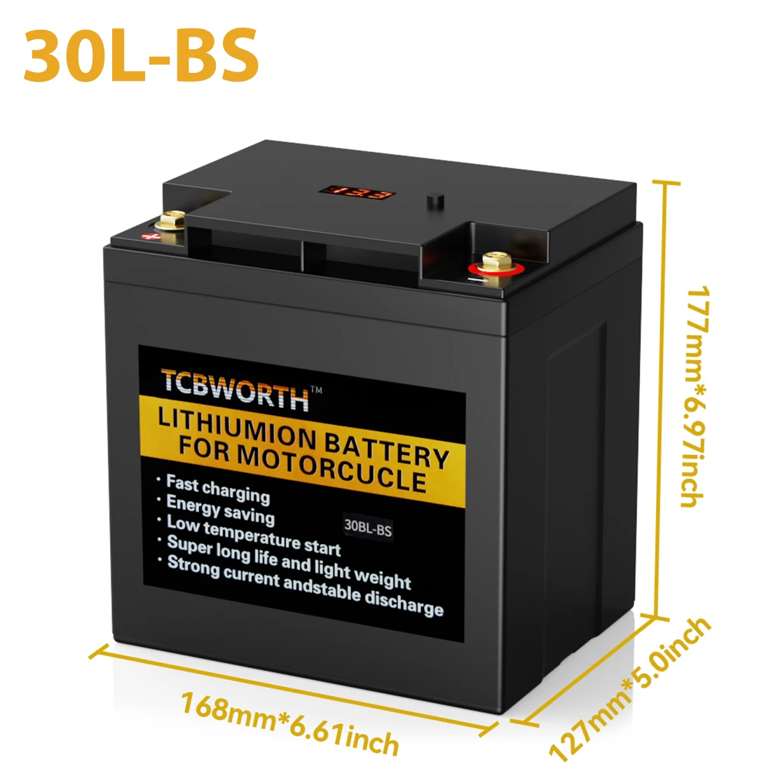 

30L-BS 16Ah Lithium Motorcycle Battery,CCA 720,High Performance,Lightweight, Long-lasting Power,for Motorcycles & Scooters