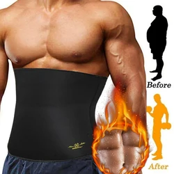 Homens cintura trainer espartilho neoprene sauna corpo shaper barriga cinto de controle emagrecimento cinta fitness suor shapewear para queimador de gordura