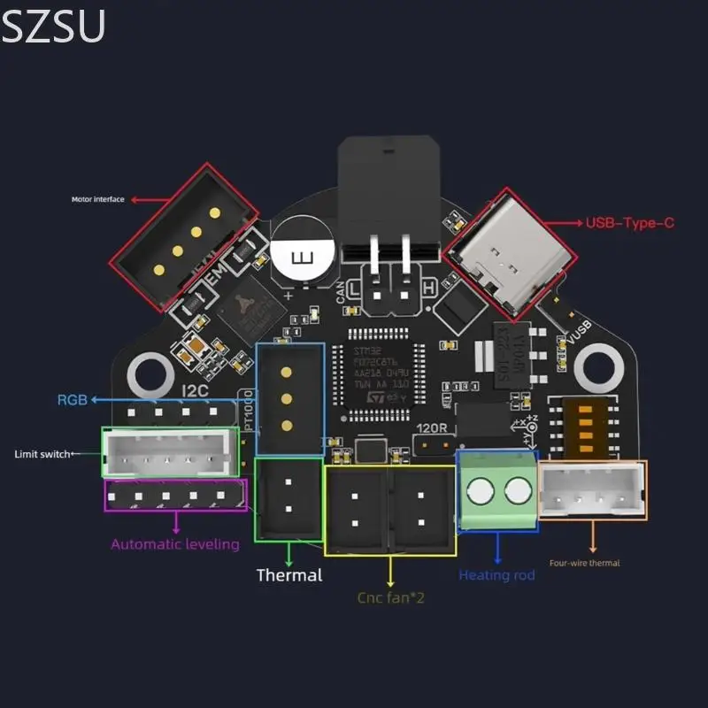 

SZSU EBB36 CAN Tool Board Printer Control Board Extruder Stepper Motor Replacement Power Isolation Protective Head Tool