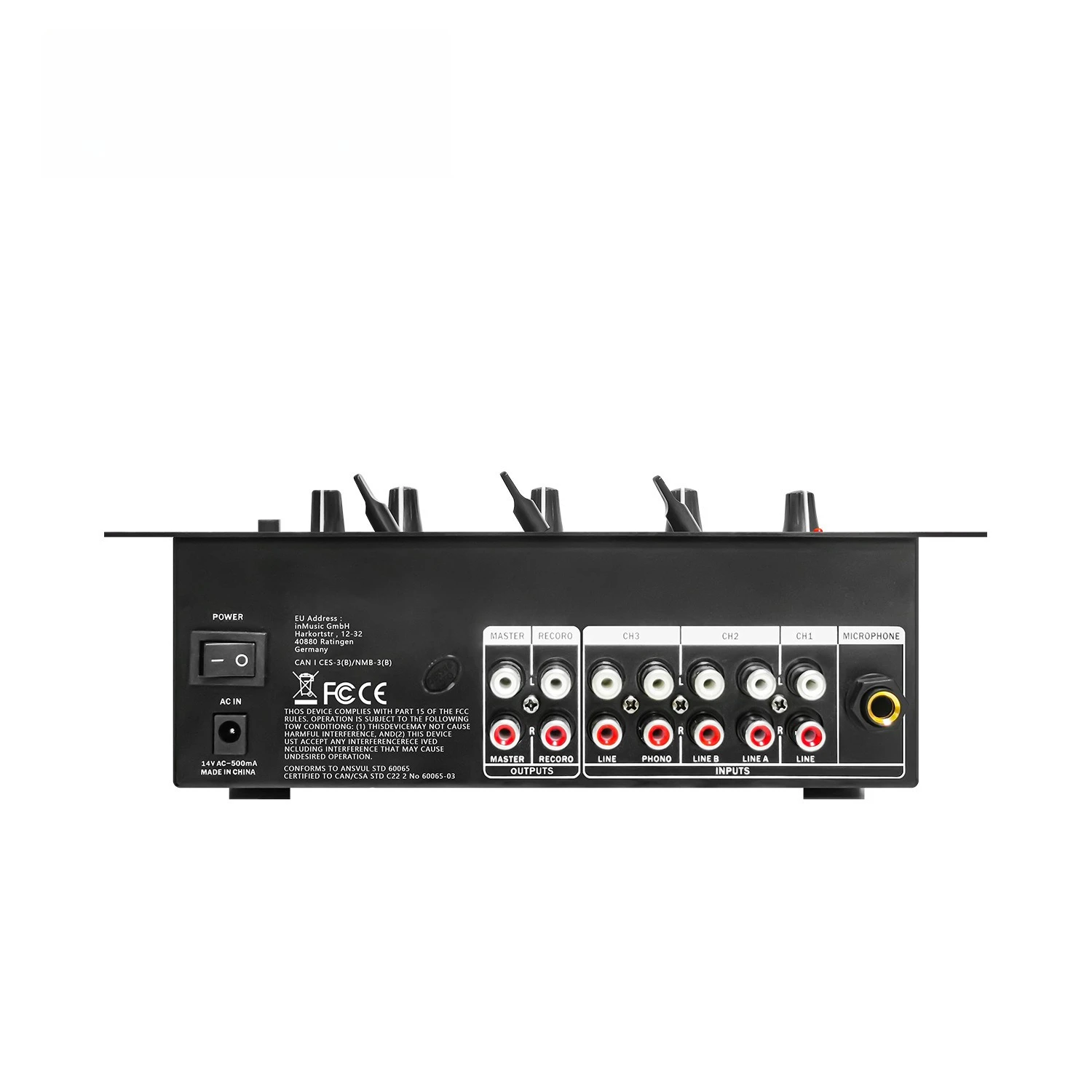 4-Channel DJ Mixer, Professional KTV Stage Audio Mixing Console, 4 Channels, USB Interface, Built-in Effects, DJ Equipment - view 3