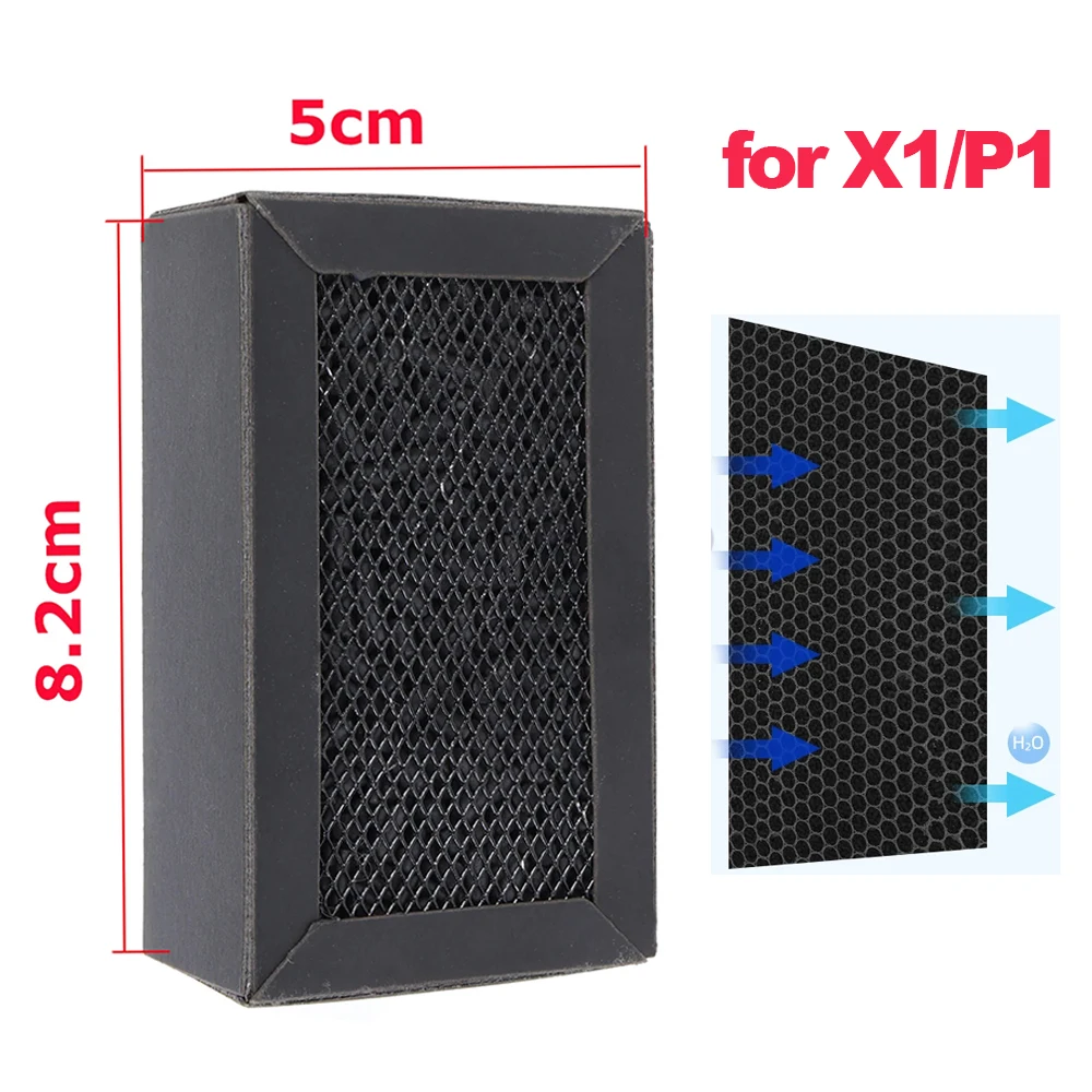 1/2pcs Activated Carbon Air Filter for Bambu Lab X1/P1 Series Universal Air Purifier Filter for BambuLab 3D Printer Parts