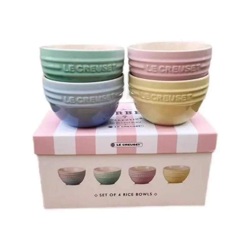 10cm Ceramic Bowl Cool Color Breakfast Fruit Rice Soup Small Bowl Multi Purpose Cute Tableware Kitchen Items Accessories Gift