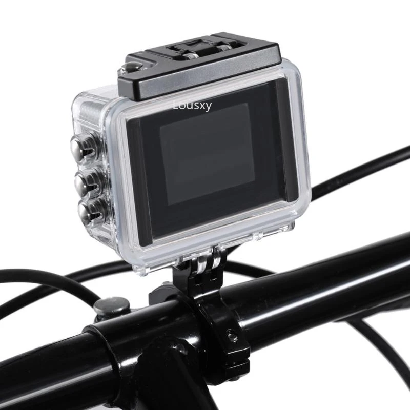 Kamera aksi stang sepeda motor, dudukan aluminium untuk GoPro Hero 12 11 10 9 8 7 6 5 Xiaomi Eken Sjcam Go Pro