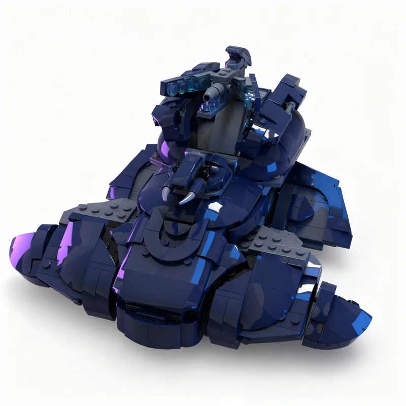 813pcs MOC Space Zurdo Pattern Wraith Mortar Tank Halo Model Building Blocks Toys Architecture Christmas Gifts Brick Birthday
