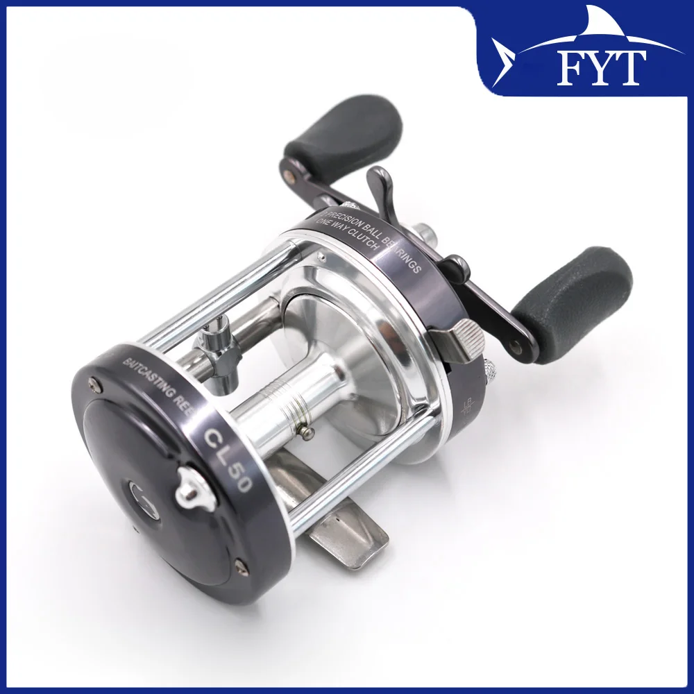 Carrete de pesca con mosca, accesorio de Metal, 2 + 1BB, tambor fundido a la derecha, barco, pesca en el mar, Horizontal CL50, color gris