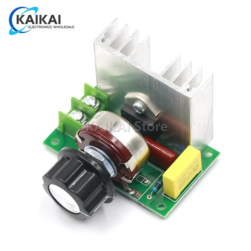 Hot AC 220V 4000W Adjustable Motor Speed Controller Electronic Volt Voltage Regulator SCR Dimmer Module