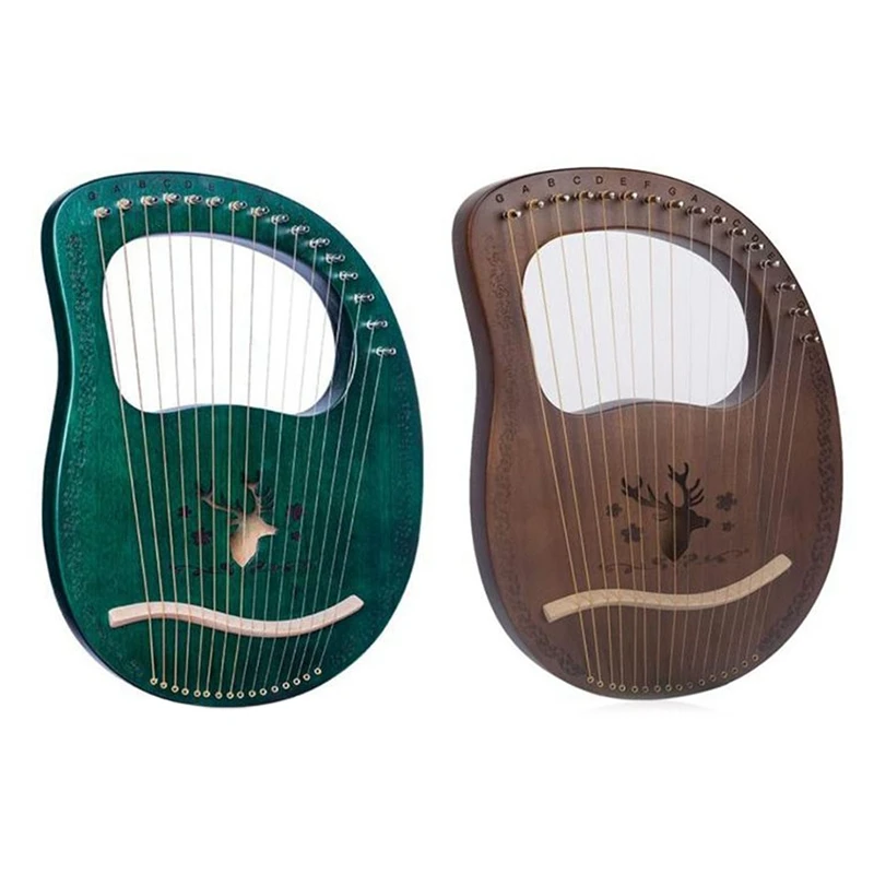 

Lyre Harp 16 String Harp Heptachord Mahogany Lye Harp With Tuning Wrench For Music Lovers Beginners