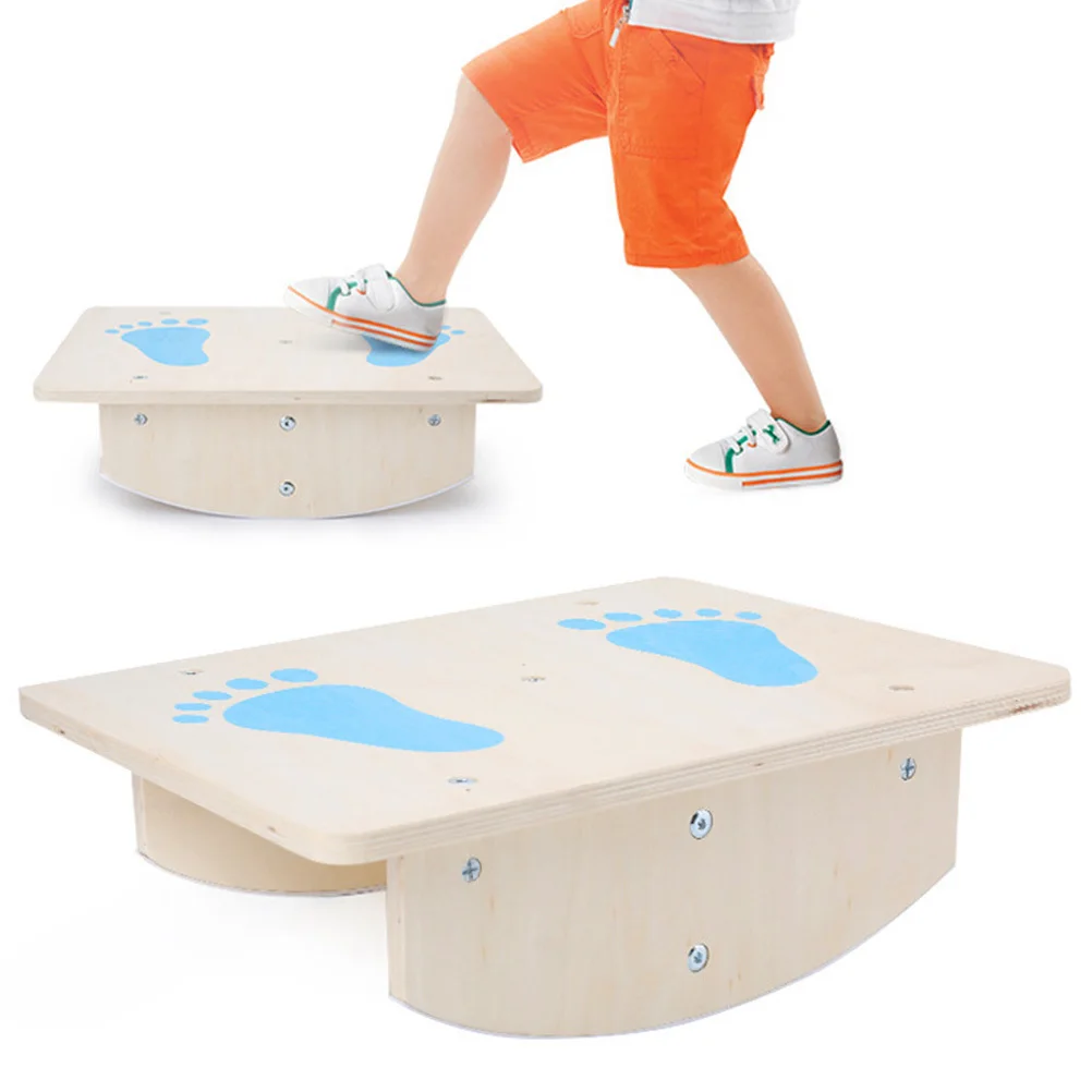 

1Pcs Wooden Balance Board Trainer for Kids Posture Adjustment and Brain Development Fun Sports Equipment for Home School Use