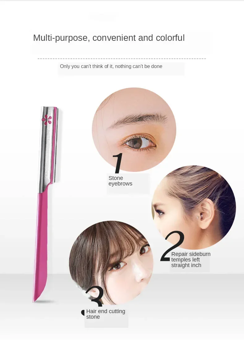Eyebrow trimmer -easy to use/safe eyebrow scraper trimmer for beginners with protective makeup artist to shave eyebrows